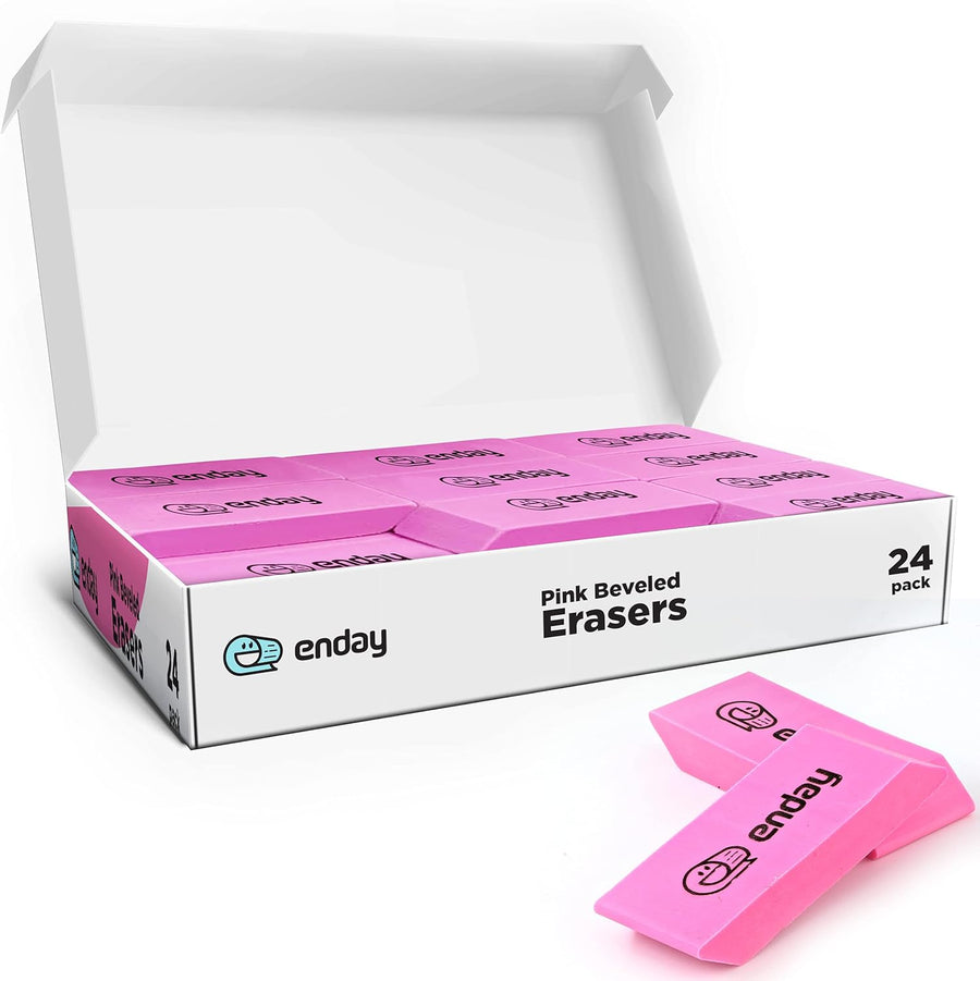 Pink Bevel Eraser (24/Pack) – The Supplies Box